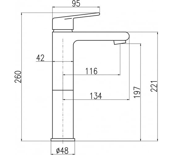 Смеситель для раковины RavSlezak Colorado CO230.5CMAT