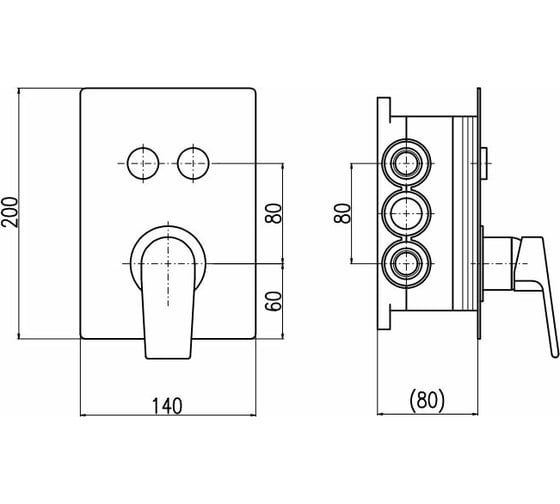 Смеситель для ванны с душем RavSlezak Colorado CO286BOX