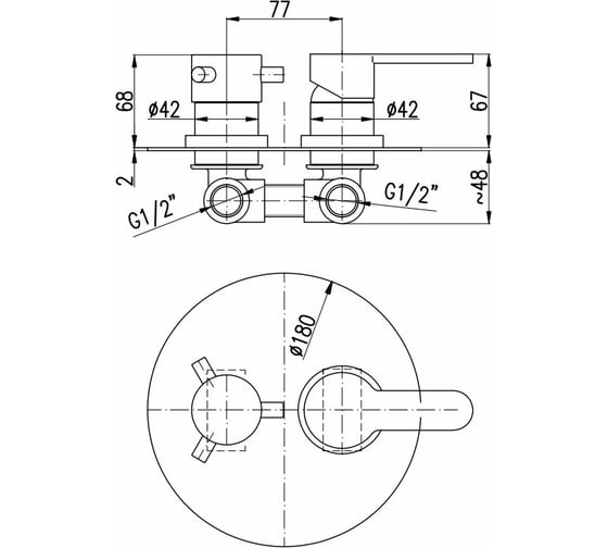 Смеситель для ванны с душем RavSlezak Zambezi ZA086K