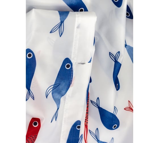 Штора для ванной Bath Plus Fishes 180x180 мм, кольца 12 шт akch1953