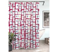 Штора для ванной Bath Plus Birds Photo Frames фотоптички 180x200 мм, кольца 12 шт AKCH15140