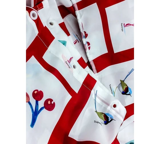 Штора для ванной Bath Plus Birds Photo Frames фотоптички 180x200 мм, кольца 12 шт AKCH15140