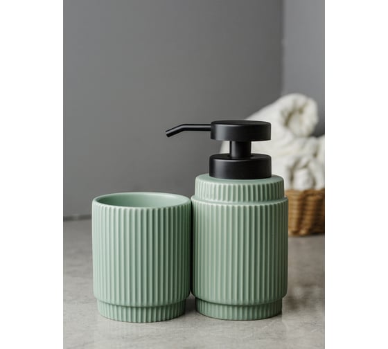 Набор настольных аксессуаров Bath Plus BASILICA SET2 цвет GREEN W-CE2478FA-SET2