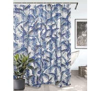 Штора для ванной Bath Plus Palm Leaf blue 180x200 ch21283W