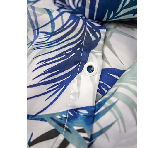 Штора для ванной Bath Plus Palm Leaf blue 180x200 ch21283W