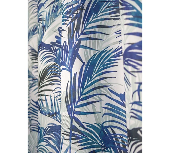 Штора для ванной Bath Plus Palm Leaf blue 180x200 ch21283W
