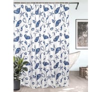 Штора для ванной Bath Plus Ocean синий 180x200 ch15060W