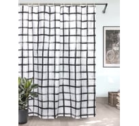 Штора для ванной Bath Plus Squares black 180x200 ch18116W