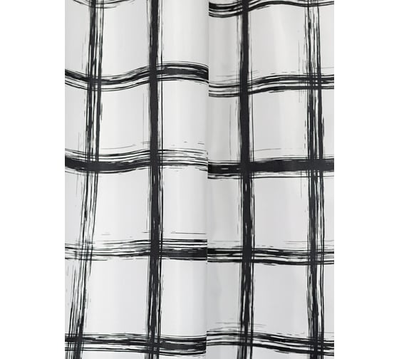 Штора для ванной Bath Plus Squares black 180x200 ch18116W