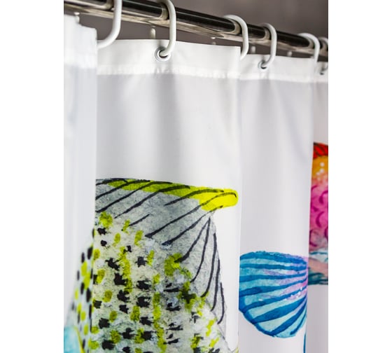 Штора для ванной Bath Plus GORGEOUS FISH II multi 180x200 ch-21294W