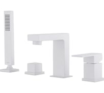 Смеситель на борт ванны ABBER Daheim белый матовый AF8213W