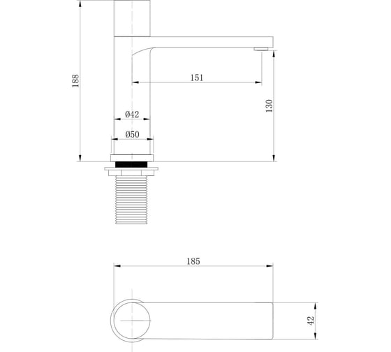 Смеситель для раковины ABBER Rund сатин AF8710SP