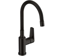 Смеситель однорычажный для кухни Cersanit MODUO с гибким изливом, черный 68230