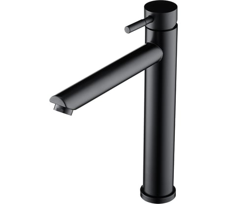 Смеситель для накладной раковины однорычажный высокий ORANGE Steel M99-121b черный X894484621