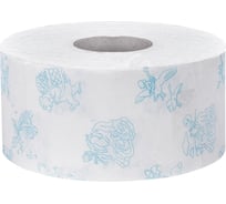 Туалетная бумага в рулонах MERIDA ПРЕМИУМ, 2 сл., белая с рисунком, 12 рул. х 170 м TB2408