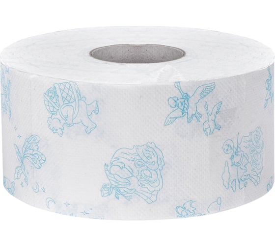 Туалетная бумага в рулонах MERIDA ПРЕМИУМ, 2 сл., белая с рисунком, 12 рул. х 170 м TB2408