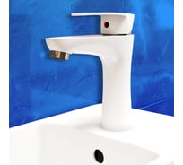 Смеситель для раковины c коротким изливом CAPEL Тип 1 ABS-пластик,белый CAP-SR-W-01