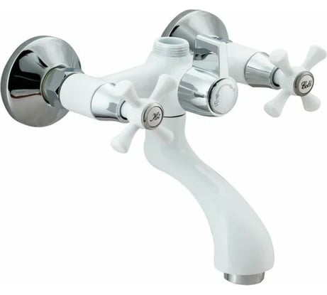 Смеситель для ванны Ekko короткий излив переключатель в корпусе, белый E32332