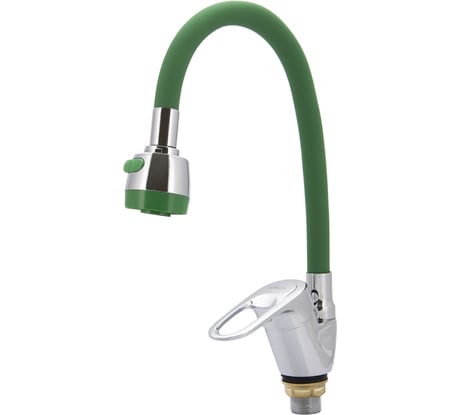 Смеситель для кухни Ekko гибкий излив с гайкой зеленый E4105+E66