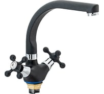 Смеситель для кухни с гайкой Ekko чёрный E5408-7