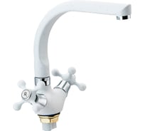 Смеситель для кухни с гайкой Ekko белый E5408-8
