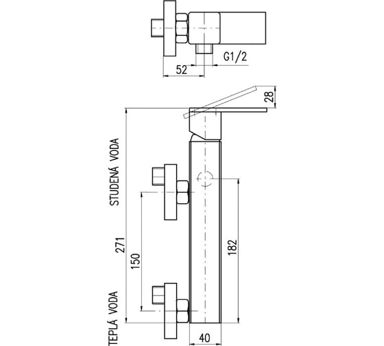 Смеситель для душа RavSlezak LOIRA LR580.5/1Z