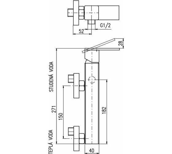 Смеситель для душа RavSlezak LOIRA LR580.5