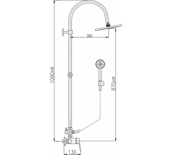 Душевая стойка RavSlezak Colorado CO282.5/3