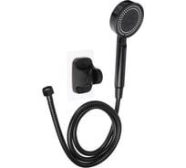 Набор для душа СоюзКран лейка 90 мм, 5 режимов, шланг 150 см, держатель, черный 545-068