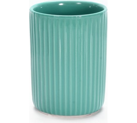 Стакан для зубных щеток Аквалиния Плиссе бирюзовый CE1610B-TB