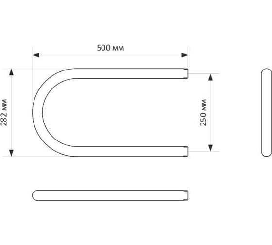 Полотенцесушитель MIXLINE SIMPLE P 25x50 см, 1'' 556312