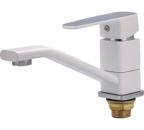 Смеситель для раковины Ekko с гайкой, белый E45301