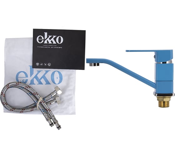 Смеситель для раковины Ekko с гайкой, синий E45304