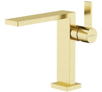 Смеситель для раковины Sancos Linn, брашированное золото, PVD покрытие SC9019BG