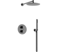 Душевой комплект с термостатом Sancos Etna, с внутренней частью, вороненая сталь арт. SC9010GG