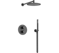 Душевой комплект с термостатом Sancos Etna, с внутренней частью, черный матовый, арт. SC9010MB