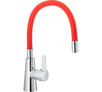 Смеситель для кухни Ekko гибкий излив, с гайкой, красный E4205-E58