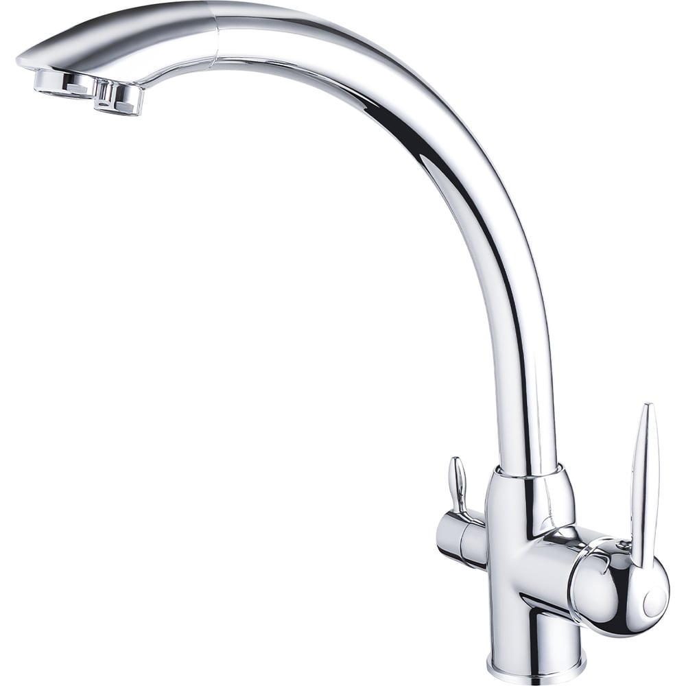 Смеситель для кухни Ekko с подключением фильтра питьевой воды, с гайкой ...