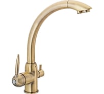 Смеситель для кухни Ekko с подключением фильтра питьевой воды, с гайкой, бронза E4399-4