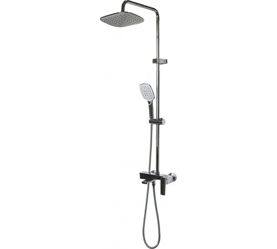 Душевая система MIXLINE ML2412 смеситель, 40К., излив + лейка, душевой шланг + тропический душ 546105