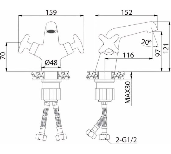 Смеситель для умывальника IDDIS Acros ACRSB00i01