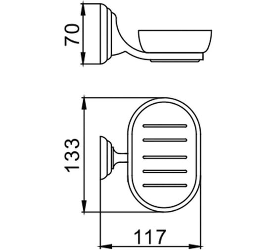 Стеклянная мыльница Frap F1502 514748