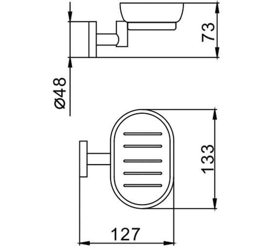 Стеклянная мыльница Frap F1702 514781