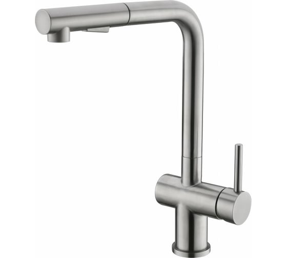 Смеситель для кухни BELBAGNO с выдвижным изливом, двухрежимный, сатин BB-LAM35-IN