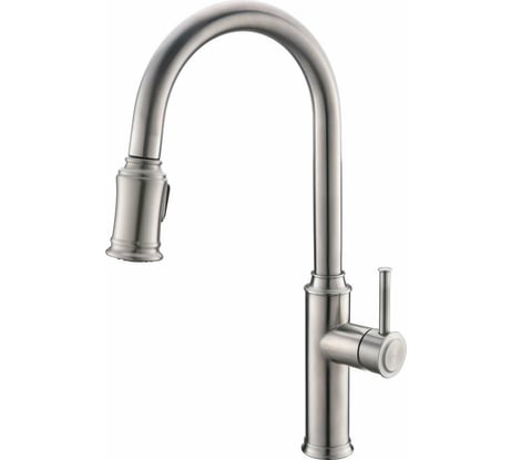 Смеситель для кухни BELBAGNO с выдвижным изливом, двухрежимный, сатин BB-LAM58-IN