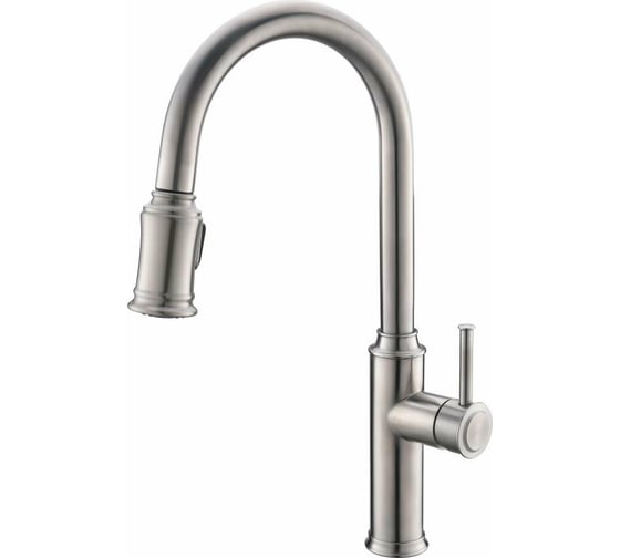 Смеситель для кухни BELBAGNO с выдвижным изливом, двухрежимный, сатин BB-LAM58-IN