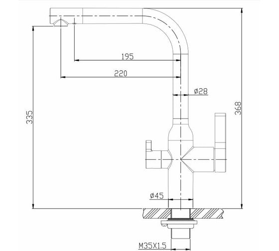 Смеситель для кухни BELBAGNO с краном для питьевой воды, сатин BB-LAM57-IN