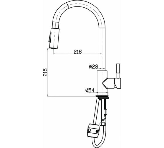 Смеситель для кухни BELBAGNO, нержавеющая сталь BB-LAM31A-IN