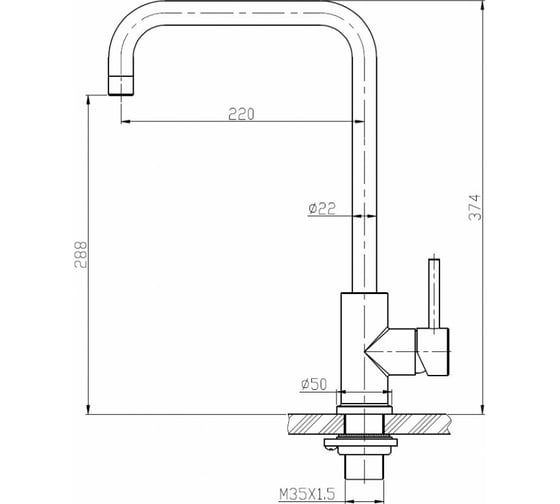 Смеситель для кухни BELBAGNO, нержавеющая сталь, сатин BB-LAM03A-IN