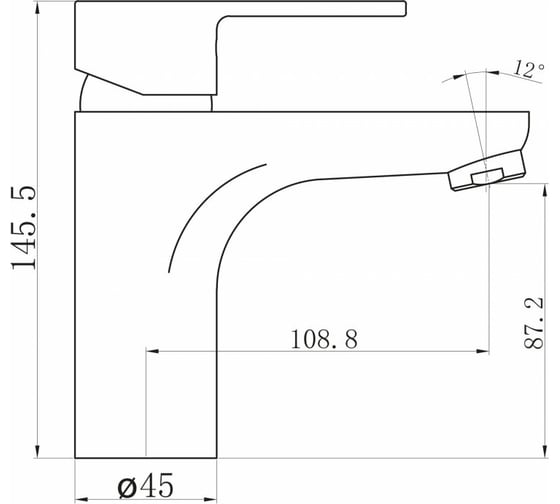 Смеситель для раковины BELBAGNO LOYD LOY-LVM-CRM